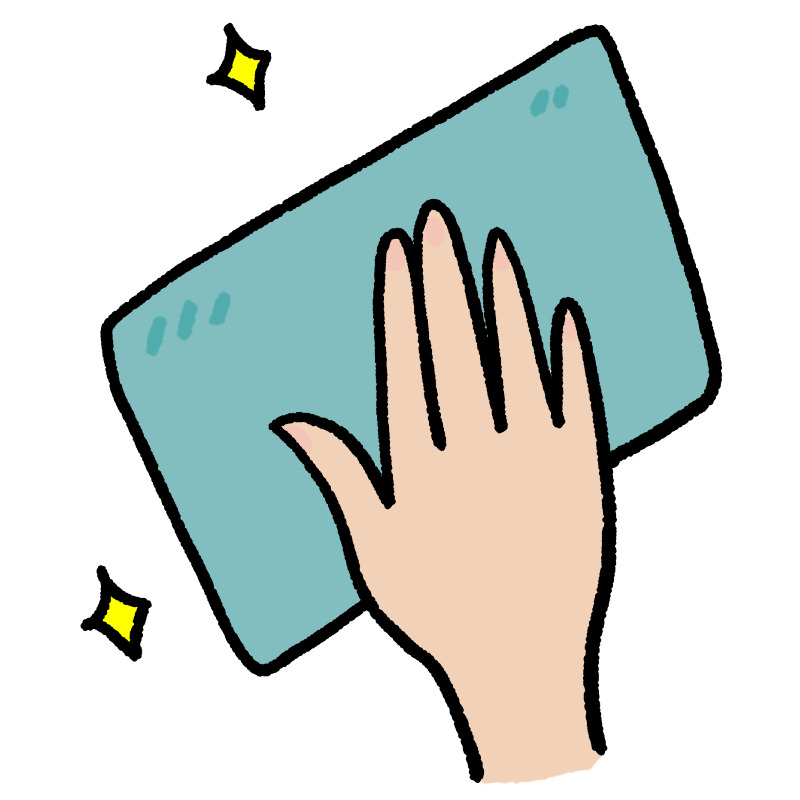 雑巾がけのイラスト