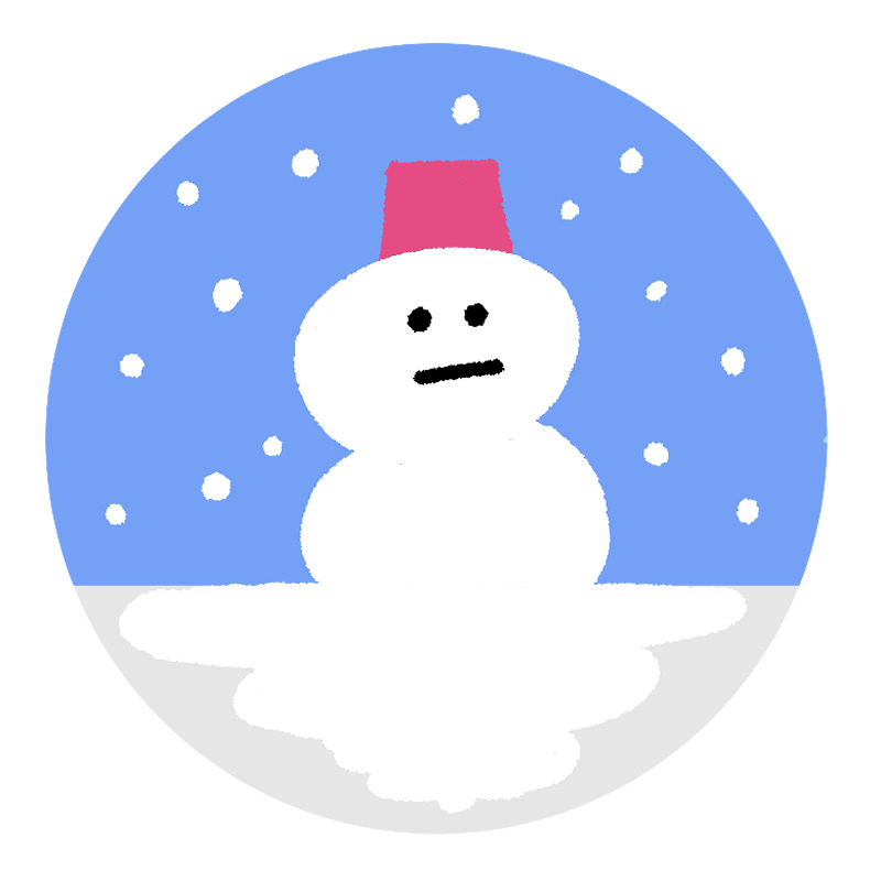 雪だるまのイラスト