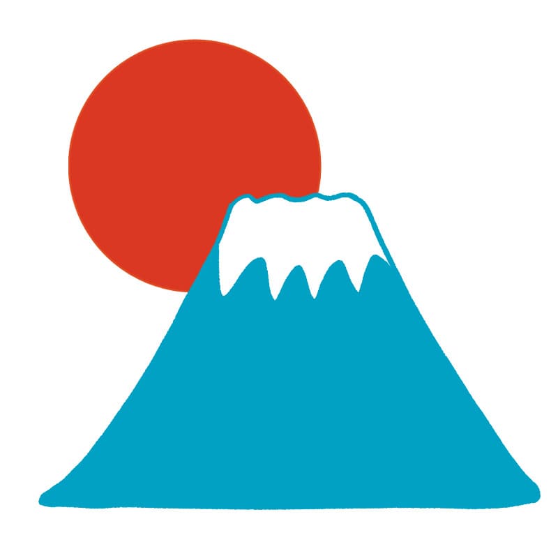 富士山と太陽