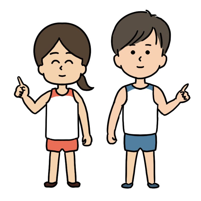 陸上部の男女