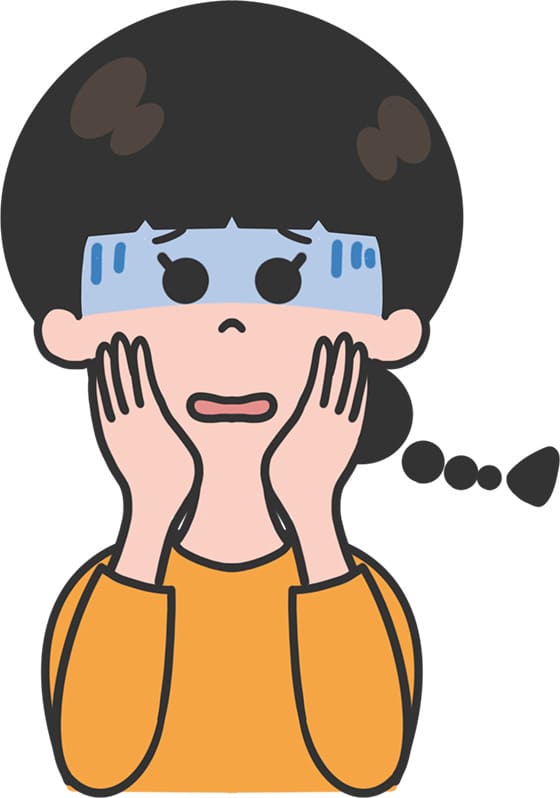 青ざめる女の子