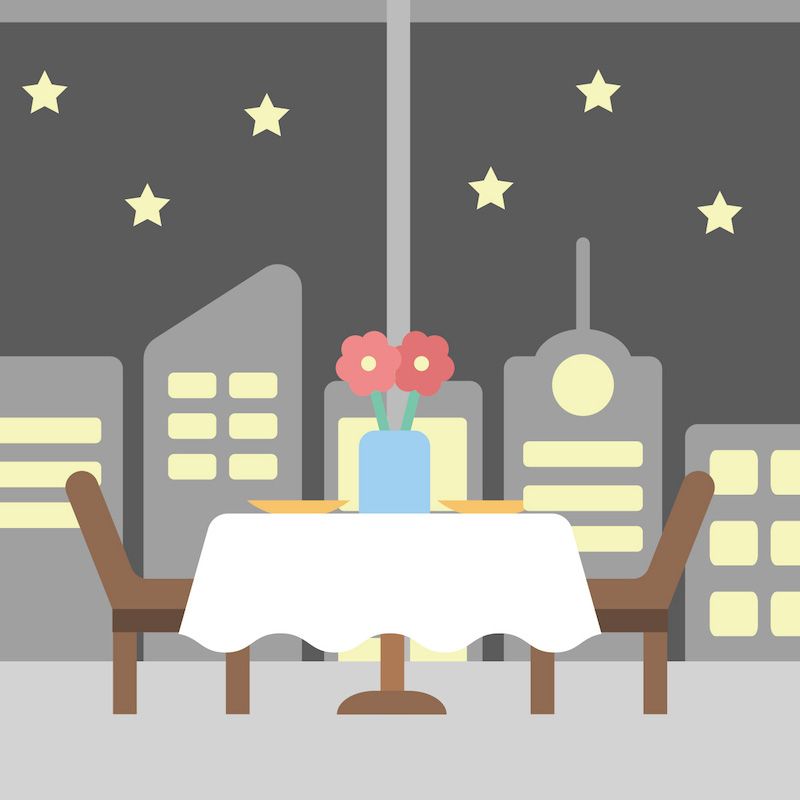 夜のレストラン