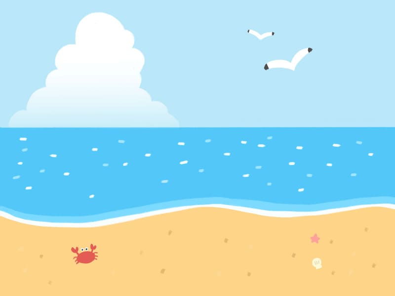 海と空が見えるビーチ