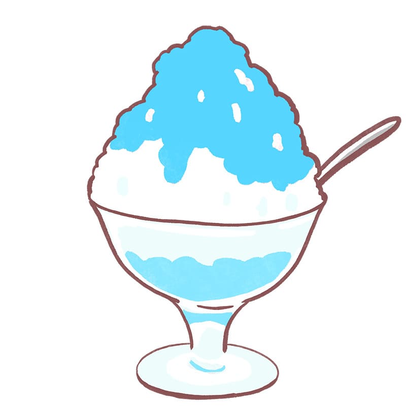 ブルーハワイのかき氷