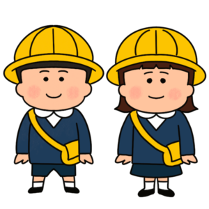 制服を着た幼稚園児の男女