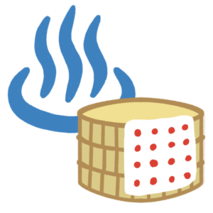温泉と桶