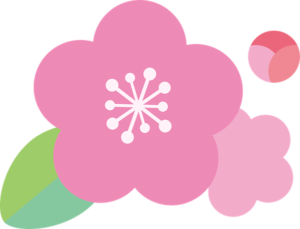ピンクよりのかわいい梅の花
